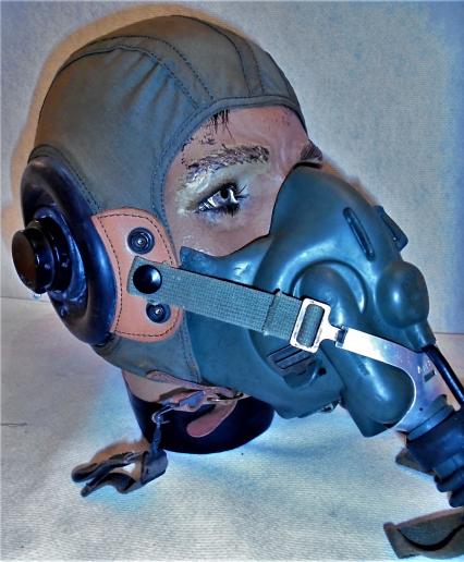 USAF A-13a oxygen mask & Gentex cotton summer flying helmet