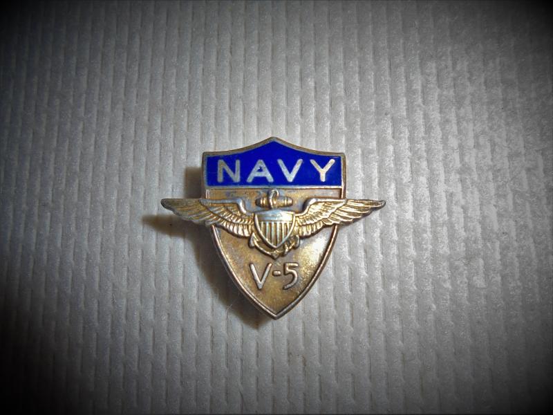 V-5 Program over seas cap insignia