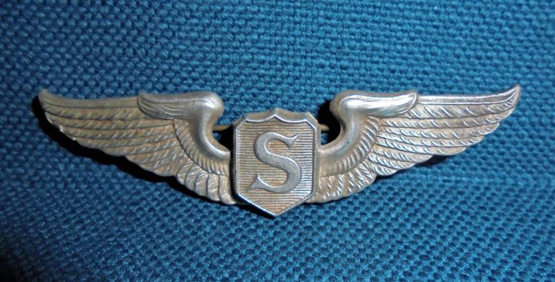 WWII USAAF Service Pilots wings British Made.